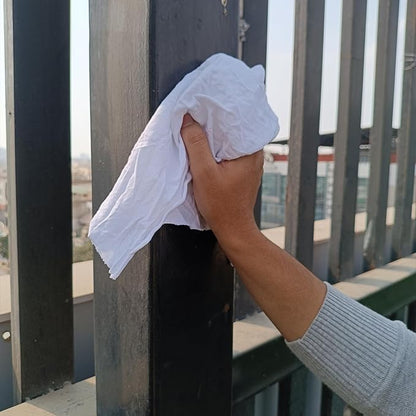 Recycled White T-Shirt Cleaning Rags (600 lbs. Pallet 24x25 lbs. Box) – Shop Rags Bulk for Oil, Stain, Grease, Paint, and Auto Cleaning, Multipurpose