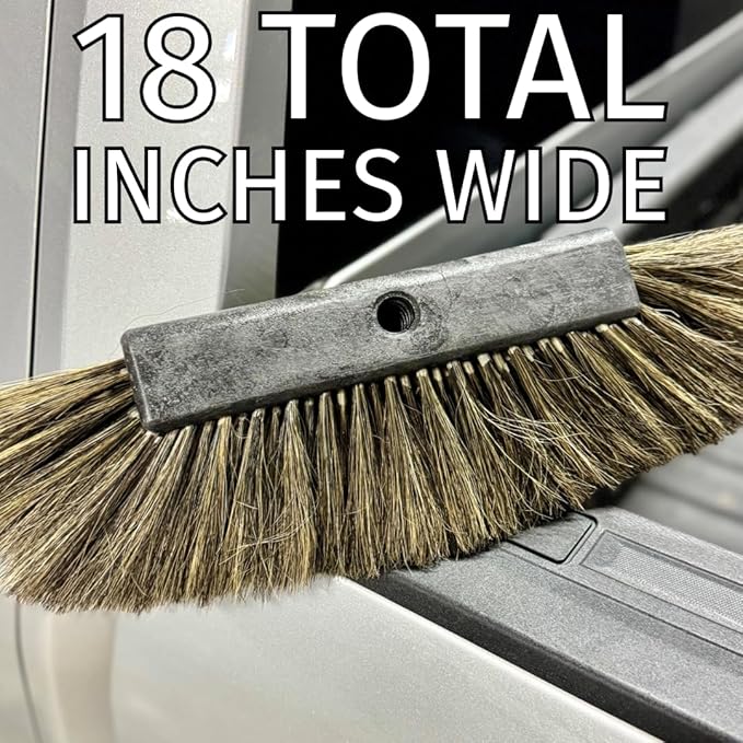 Montana Tri-Angle Boar's Hair Car Wash Brush | Ultra-Soft Bristles for Safe & Effective Cleaning | Scratch-Free Design for Large Trucks, SUVs & RVs | Durable & Lightweight for Easy Use | MB-1800