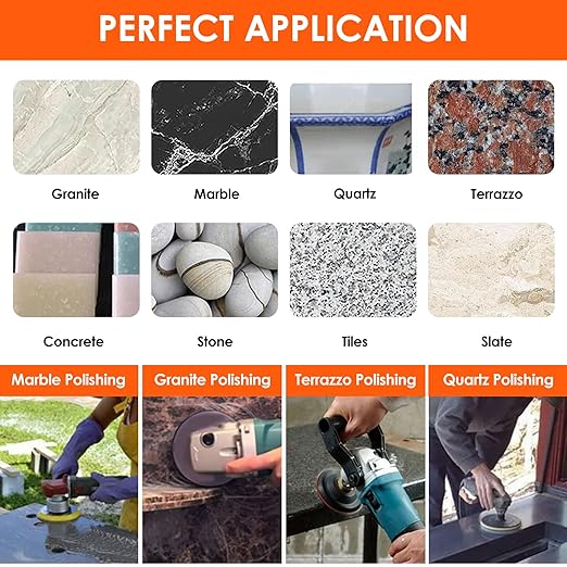 24pcs Diamond Polishing Pads Kit 4 Inch 100mm Round Sanding Discs Wet Dry Grinding Wheels Set Diamond Sandpaper for Diamond Granite Stone Concrete Marble