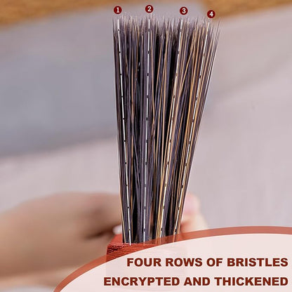 Hand Broom Counter Brush with Wood Handle Soft Bristle Dusting Brush for Car Furniture Bed Sofa Piano Guitar