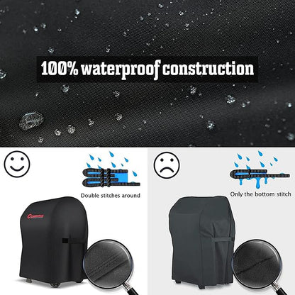 Comnova Grill Cover 30 Inch - 7105 BBQ Cover for Weber Spirit 210 Gas Grill Heavy Duty & Waterproof, Barbecue Cover for Weber Spirit E-210 Grill with Side Trays Fold Down (NOT Fit Spirit II E-210)