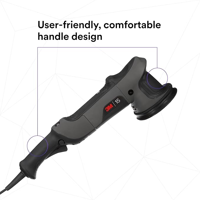 3M Perfect-It Random Orbital Polisher, 34100, 15mm, 120V/60Hz, Variable Speed Control for Automotive Refinishing, Refining, Polishing