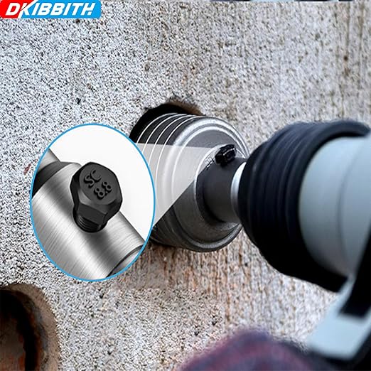 1-1/4" Concrete Hole Saw, 32mm Tungsten Steel Core Bit for Cinder Block, Brick, Rock, Plank Walls for Pipes or mini Split Lines, with SDS Plus Shank and 2 Center Positioning Drill Bits.