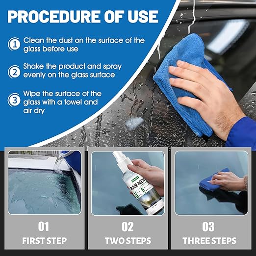 OverZyn Windshield Water Repellent, Windshield Fog Prevention Long-Lasting Water Repellency and Fog Prevention Ensure a Clear and Continuous Field of Vision for Windshields Car Window Eyeglass Lenses