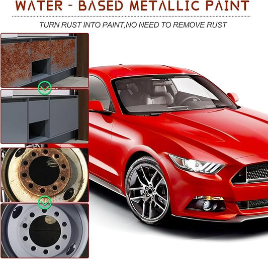 winblot Rust Conversion Agent 300g, Multi-Functional Anti-Rust Paint, Water-Based Metallic Paint, Rust Remover for Metal,Universal Anti-Rust Paint Rust Removal Conversion Agent (Grey)