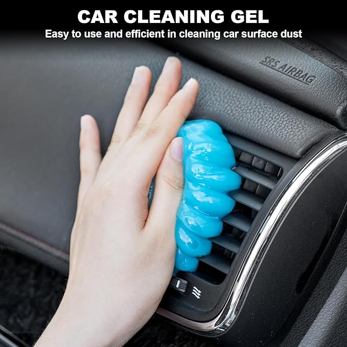ThinkLearn Car Interior Detailing Kit, Car Cleaning Kit Interior, Including 7Pcs Auto Detailing Brush Set and Storage Bag, Car Accessories Supplies Tools for Auto Truck Cleaning