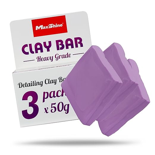 Maxshine Universal 3-Pack Magic Clay Bar (50g Each) – Heavy Grade Clay for Car Detailing – Removes Surface Contaminants from Paint, Glass, Plastic & Metal Surfaces