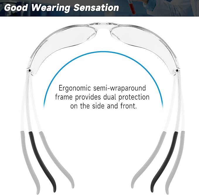 Salfboy Safety Glasses for Men Women ANSI Z87.1 Safety Glasses Bulk Protective Eyewear Scratch-Resistant