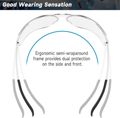 Salfboy Safety Glasses for Men Women ANSI Z87.1 Safety Glasses Bulk Protective Eyewear Scratch-Resistant