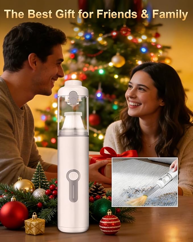 MARTISAN Cordless Car Vacuum, 4-in-1 Portable Mini Vacuum, 20,000Pa Suction, Multi-Purpose, Easy Quick Charging, Long Battery Life, Light Weight, Large Dust Bowl, Car, Home, Office, Keyboards, White