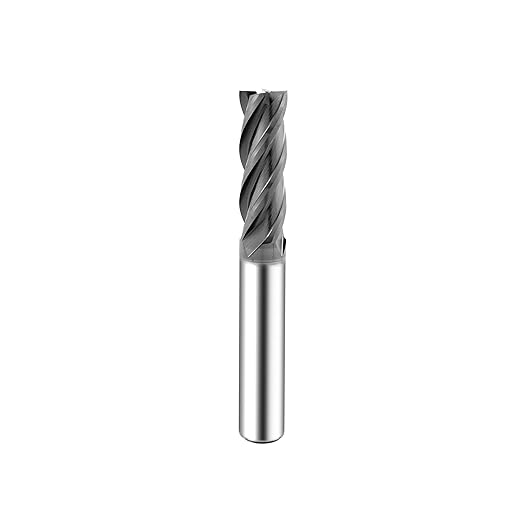 SPEED TIGER Micrograin Carbide Square End Mill - 4 Flute - ISE3/8 4T (1 Piece, 3/8") - for Milling Alloy Steels, Hardened Steel, Metal & More – Mill Bits Sets for DIYers & Professionals