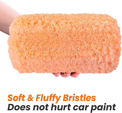 12" Car Wash Brush Head with Soft Bristle for Auto RV Truck Boat Camper Exterior Washing Cleaning