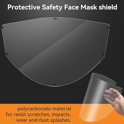 Feekoon 1 Pack Replacement Window Compatible with Jackson Safety MAXVIEW Premium Face Shield Mask, Face Shield Replacement Lens for Grinding, Cutting, Clear Tint, Polycarbonate, Uncoated