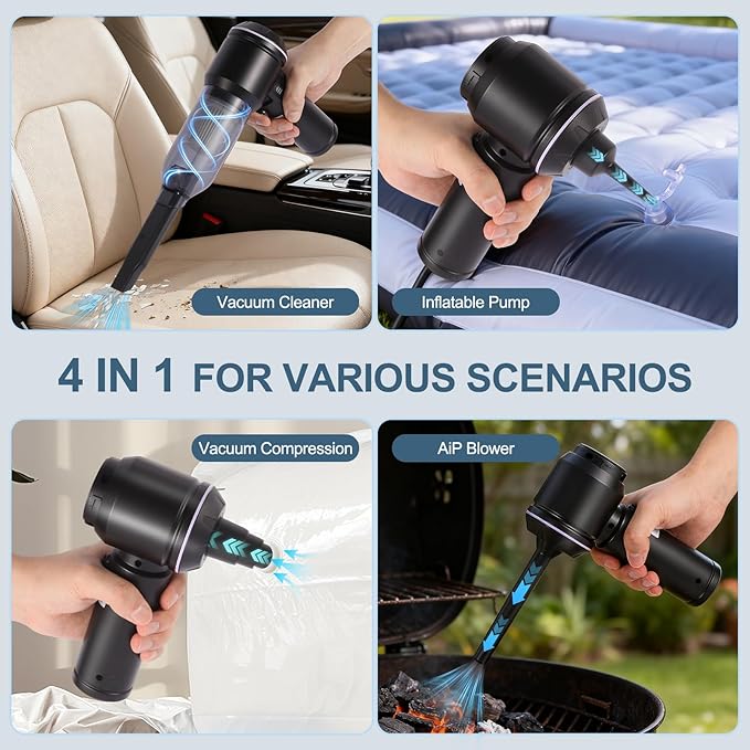 ECXHYDG Portable Handheld car Vacuum Cleaner, 16000PA Vacuum Suction, Equipped with Two high-Efficiency Filters, Used for Cleaning car interiors, Sofas, pet Hair, and Small-Scale Garbage Stains