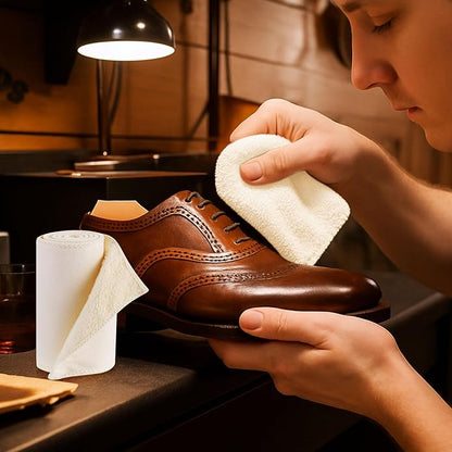 10 Pcs Shine Shoes Cloth Kit Polish Dauber Applicators Cleaning Leather Shoes Boots Microfiber Care Cloths Suede Cleaner