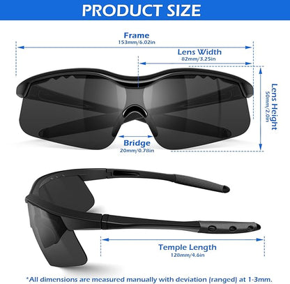 OXG 6 Pack Tinted Safety Glasses for Men Women, Safety Goggles ANSI Z87.1 Protective Eyewear Scratch Resistant Eye Protection