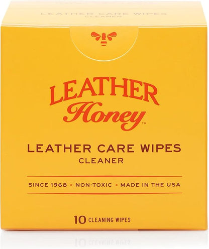 Leather Honey Cleaner Wipes with 8oz Cleaner