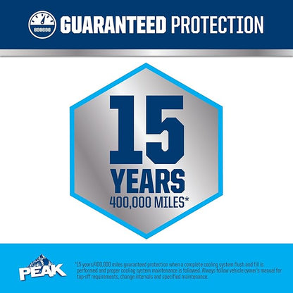 PEAK OET Extended Life Blue 50/50 Prediluted Antifreeze/Coolant for Asian Vehicles, 1 Gal.
