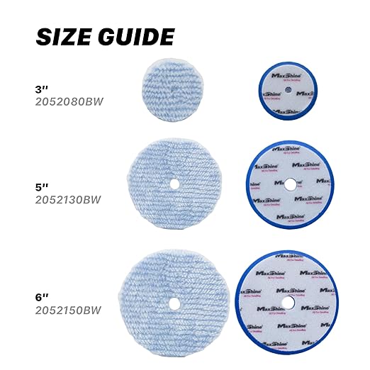 Maxshine 6” Universal Synthetic Wool Cutting Pad | Durable Hook & Loop Pad for Heavy-Duty Use | Professional Buffing Pad Compatible with DA & Rotary Polishers | Paint Correction & Defect Removal