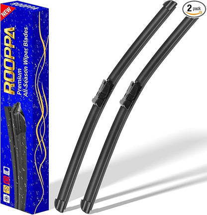 2 wipers Replacement For 2012-2018 2019 2020 Tesla Model S Original Equipment Replacement Windshield Wiper Blades - 28"/18" (Set of 2) Top Lock
