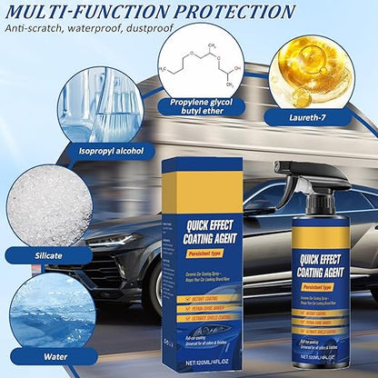 Advanced Car Quick-Acting Coating Agent Spray with Quick-Acting Formula,Quick Effect Coating Agent for car， Waterless Wash & Scratch Polish for Long-Lasting Protection