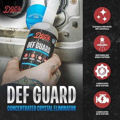 Doc’s DEFGUARD DEF Additive & Booster – Diesel Exhaust Fluid Treatment | Cleans & Prevents Crystal Build-Up | SCR System Cleaner & Stabilizer – 1-Pack (8 oz)