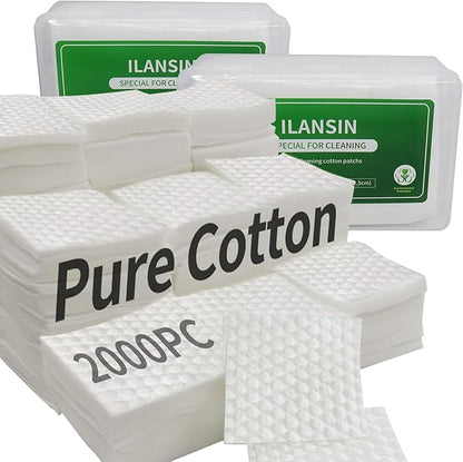 ILANSIN 3000/1500PCS Gun Cleaning Patches+CLP Oil,2"x2" Lint Free Gun Cleaning Cloth,Professional Wipes for Shot Pistol/All Caliber of Firearms.Store in Box Can Store Gun Cleaning Kit,Choose Your Set