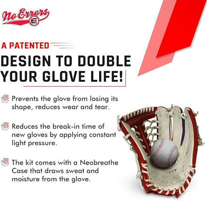 No Errors WebGem Fielder’s Glove Care System – Formation & Break-in Tool for Baseball Mitts, Holds Shape, Essential Gear, Gift for Players