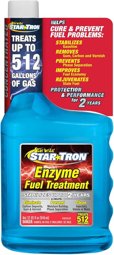 STAR BRITE Star Tron Enzyme Fuel Treatment - Concentrated Gasoline Formula - 1 oz. Treats 16 Gallons - 32 OZ (093032)