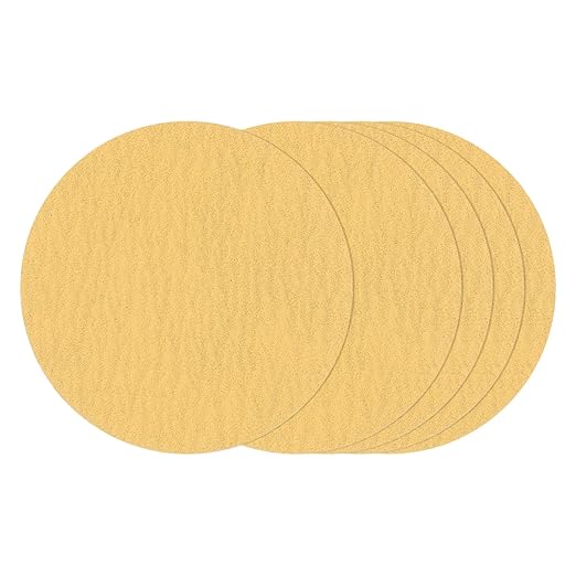 Kozelo 10 Pcs Sanding Discs 1 Inch 240 Grit Hook and Loop Random Orbital Sandpapers Suitable for Drywall Sander Wood Metal Furniture, Yellow