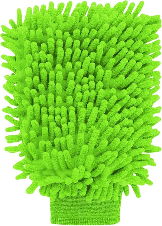 Premium Chenille Car Wash Mitt - Ultra-Soft, Scratch-Free, and Lint-Free Microfiber Mitt for Superior Car Wash Kit, Car Detailing, and Car Cleaning Supplies (1)