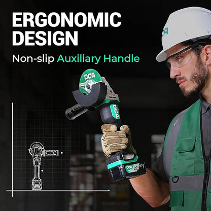 DCA Cordless Angle Grinder 20V 4-1/2 inch, 8500RPM Brushless Motor, Power Angle Grinder (Only Tool)