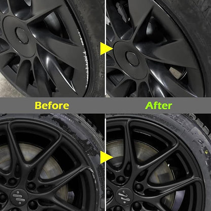 FOLLOWIN Matte Black Rim Touch Up Paint for Cars,Car Wheel Rim Paint Repair Kit,Automotive Rim Scratch Repair 1OZ/30ml