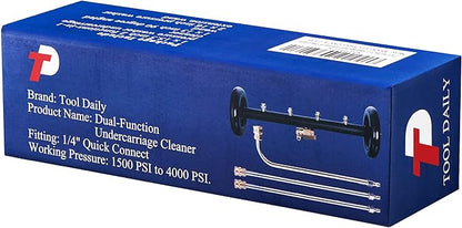 Tool Daily Dual-Function Undercarriage Cleaner,Surface Cleaner for Pressure Washer, 16 Inch, Underbody Car Wash Water Broom with 3 Pieces Extension Wand, 4000 PSI