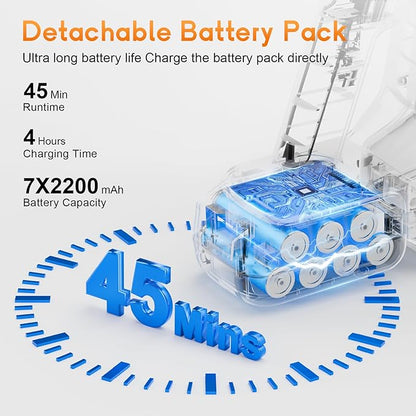 Cordless Vacuum Cleaner, 45Kpa Vacuum Cleaner for Home, 45Mins Stick Vacuums with Battery Display, Anti-Tangle &Wall Mount Charging, 8 in 1 Lightweight Vacuum for Hard floor Carpets Pet Hair, Y501