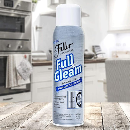 Fuller Brush Full Gleam Stainless Steel Cleaner – 15 oz Spray for Appliances, Chrome, Aluminum & Sinks – Cleans, Polishes & Protects Metal Surfaces (Pack of 2)