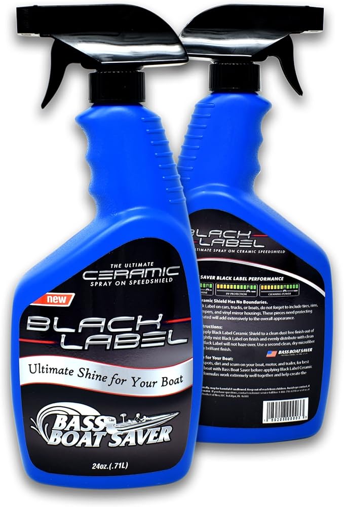Black Label Ceramic Speedshield - Ultimate Brilliant Ceramic Marine Shine Spray - Ceramic Detailer Spray with Micro Repair Technology