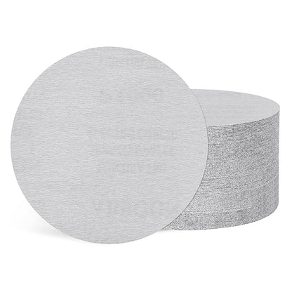 Kozelo 50 Pcs Sanding Discs 5 Inch 1000 Grit Hook and Loop Random Orbital Sandpapers Suitable for Drywall Sander Wood Metal Furniture, White