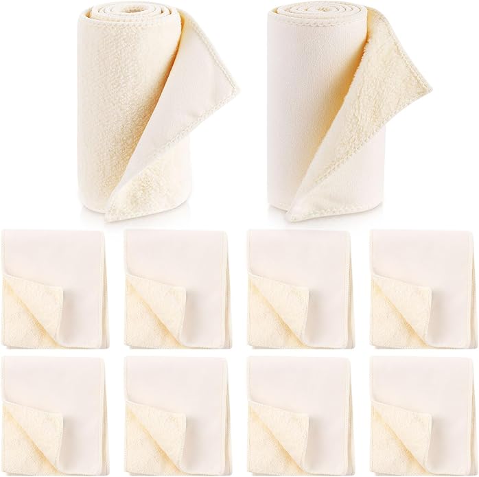 10 Pcs Shine Shoes Cloth Kit Polish Dauber Applicators Cleaning Leather Shoes Boots Microfiber Care Cloths Suede Cleaner