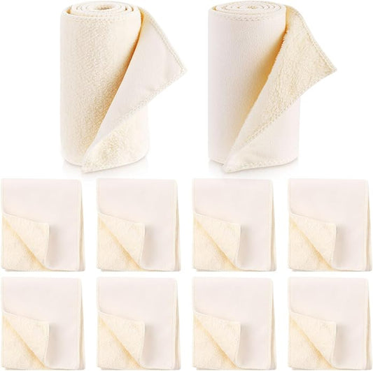 10 Pcs Shine Shoes Cloth Kit Polish Dauber Applicators Cleaning Leather Shoes Boots Microfiber Care Cloths Suede Cleaner