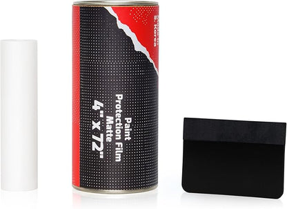 [ARMOR UP] 4"x72" Satin Car Paint Protection Film- 8-mil TPU Automotive Protector Wrap for MTB - Non-Yellowing, Self-Healing, UV Protection, Hydrophobic Top Coat - Car Accessories -