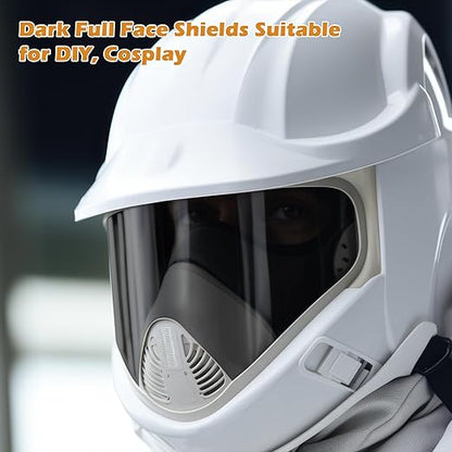 Feekoon 4 Pack Face Shield Replacement Lens, 15.5'' x 8'' Tinted Full Face Shield Compatible with Hobart 770580, Protective Safety Visor Replacement for Welding, Grinding, DIY, Cosplay Helmet