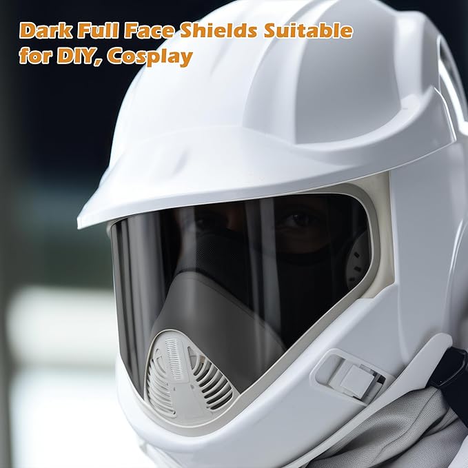 Feekoon 6 Pack Face Shield Replacement Lens, 15.5'' x 8'' Tinted Full Face Shield Compatible with Hobart 770580, Protective Safety Visor Replacement for Welding, Grinding, DIY, Cosplay Helmet