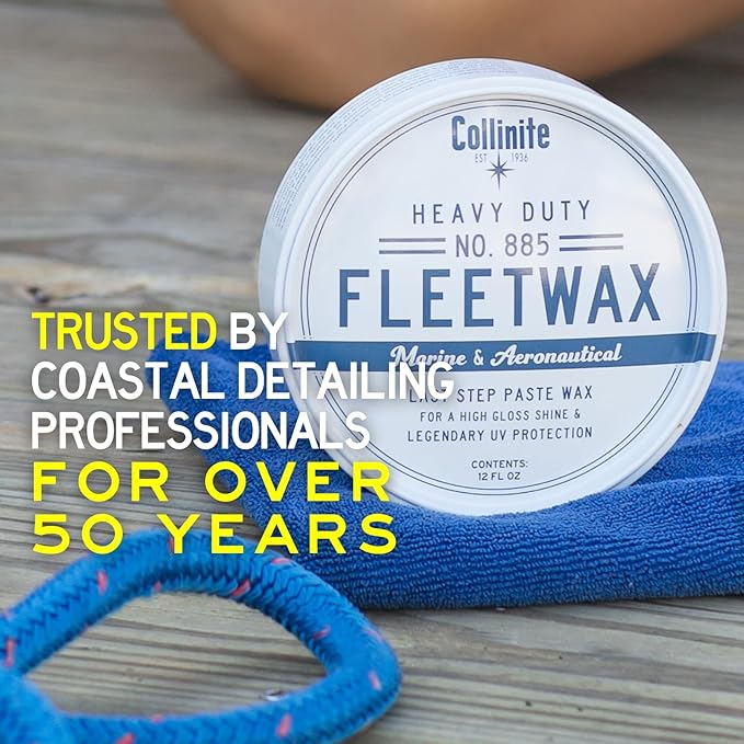 Collinite 885 Heavy Duty Fleetwax Paste and Towel Combo