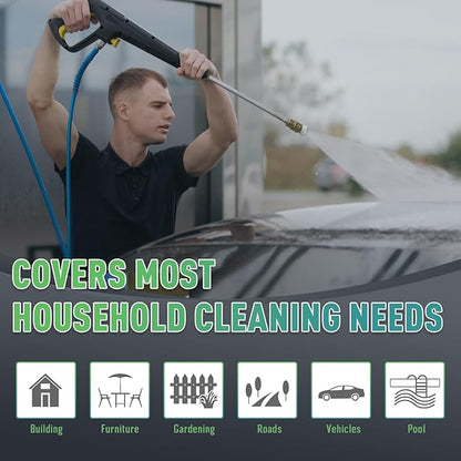Pressure Washer with 4 Quick Connect Nozzles,Inlet Hose & Filter, Foam Cannon for Cars/Fences/Driveways Cleaning