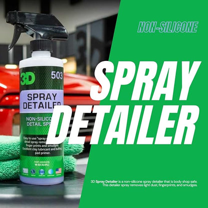 3D Spray Detailer - Silicone-Free Body Shop Detailer Spray for Freshly Painted Vehicles 16oz