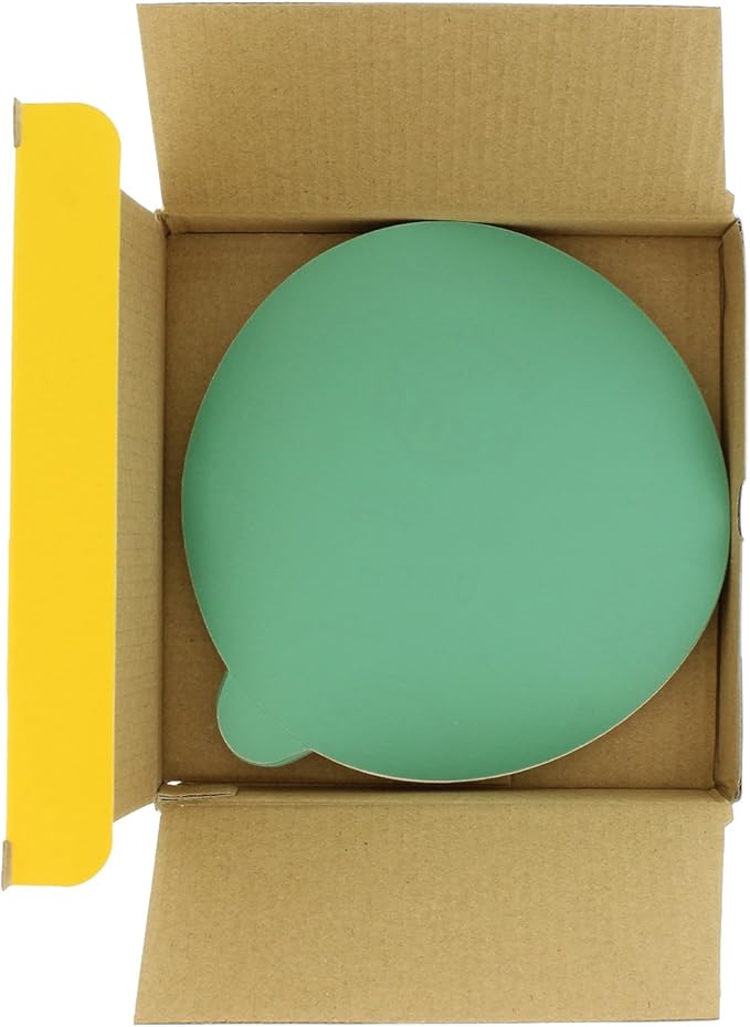 Dura-Gold Premium 6" Green Film PSA Sanding Discs - 400 Grit (Box of 25) - Self Adhesive Stickyback Sandpaper for DA Sander, Finishing Fine Cut Abrasive - Sand Automotive Car Paint, Woodworking Wood