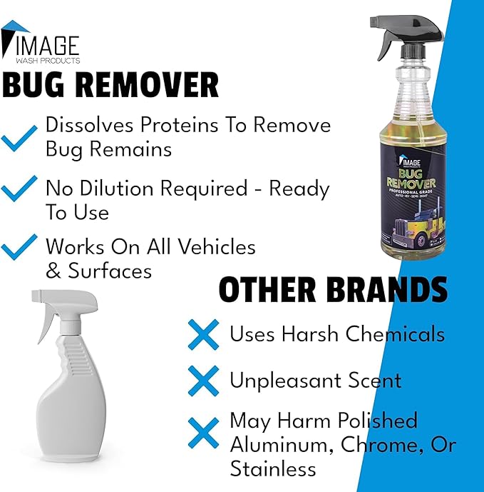 Image Wash Products Bug Remover – 32oz Best Bug Remover for Cars/Truck Exterior | Bug Cleaner for Vehicles, Car Bug Remover Spray, Bug Off Car Cleaner, Bug Wash for Cars