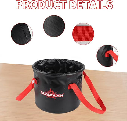 Upgraded Grill Brush Bristle Free,Water-Activated steam Effectively Cleans The Grill.Unique Wave pad for Cast Iron/ (Black-Water Bucket)
