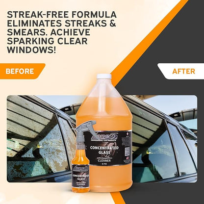 LANE'S Concentrated Auto Glass Cleaner | Tint-Safe Car Windshield, Window Cleaner | Removes Automotive Smoke Film, Fingerprints, & Smudges | Streak-Free, Safe for All Glasses | 16oz